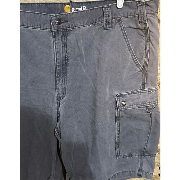 Men’s Grey Carhartt Carpenter Cargo Work Utility Gorpcore Relaxed Fit Shorts Siz - Picture 2 of 5